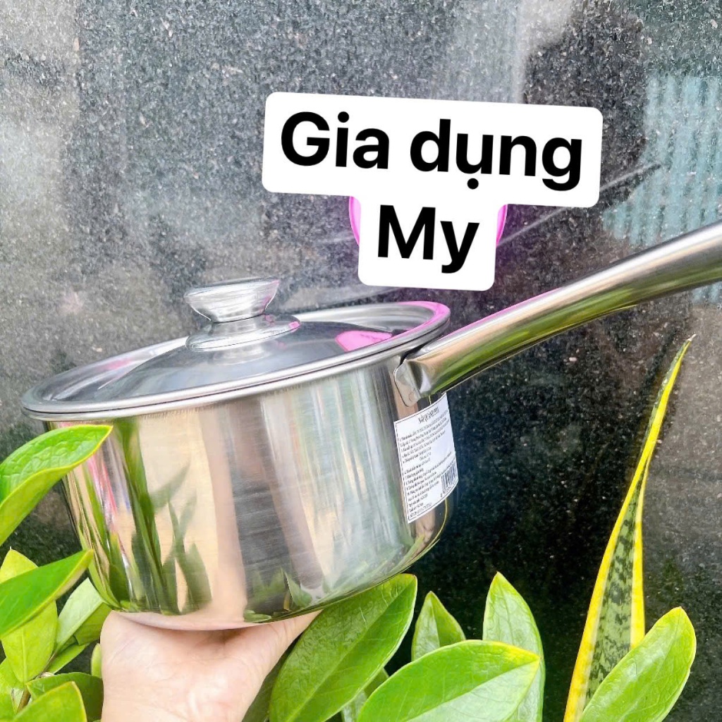 Nồi/ Quánh Tithafac (size 20cm) bằng inox sáng bóng, sử dụng được bếp từ dễ sử dụng - Quánh inox 20cm dụng cụ nhà bếp.