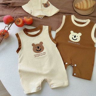 Body sát nách bé trai tặng kèm nón cho bé 4-11kg. Bộ body đùi 3 lỗ cho bé mặc hè. Stella Shop