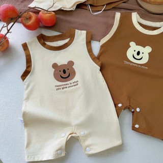 Body sát nách bé trai tặng kèm nón cho bé 4-11kg. Bộ body đùi 3 lỗ cho bé mặc hè. Stella Shop
