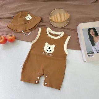 Body sát nách bé trai tặng kèm nón cho bé 4-11kg. Bộ body đùi 3 lỗ cho bé mặc hè. Stella Shop