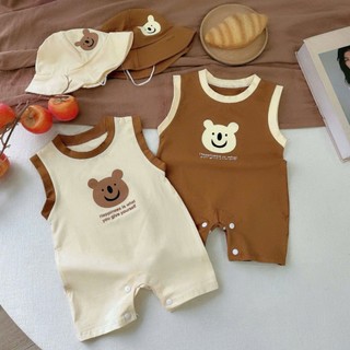 Body sát nách bé trai tặng kèm nón cho bé 4-11kg. Bộ body đùi 3 lỗ cho bé mặc hè. Stella Shop