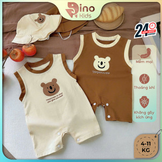 Body sát nách bé trai tặng kèm nón cho bé 4-11kg. Bộ body đùi 3 lỗ cho bé mặc hè. Stella Shop
