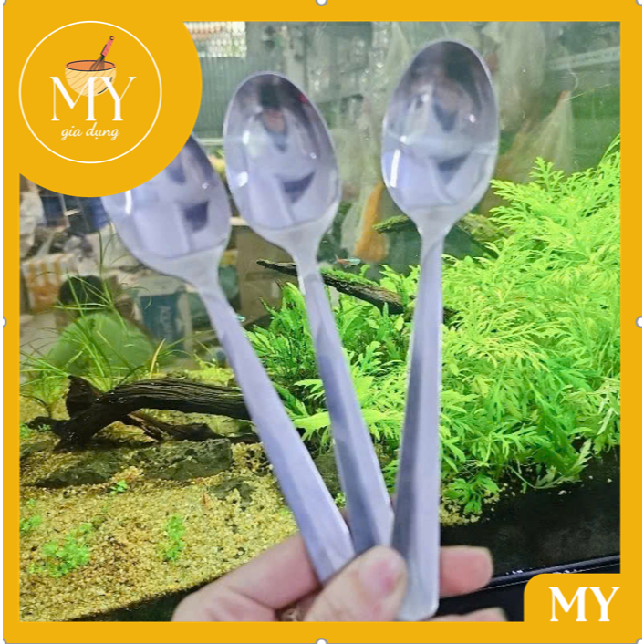 combo5 10 Muỗng/Thìa dùng cơm, kích thước (18 x4 cm) bằmh inox dày DP- Muỗng ăn canh inox cán dài sâu lòng dễ sử dụng.