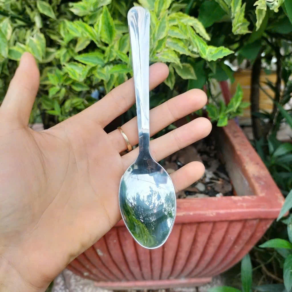 combo5 10 Muỗng/Thìa dùng cơm, kích thước (18 x4 cm) bằmh inox dày DP- Muỗng ăn canh inox cán dài sâu lòng dễ sử dụng.