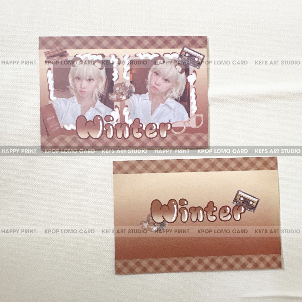 [GIÁ GOM 1 MẪU] Set 20 CÁI card des WINTER AESPA, thẻ ảnh thiết kế riêng