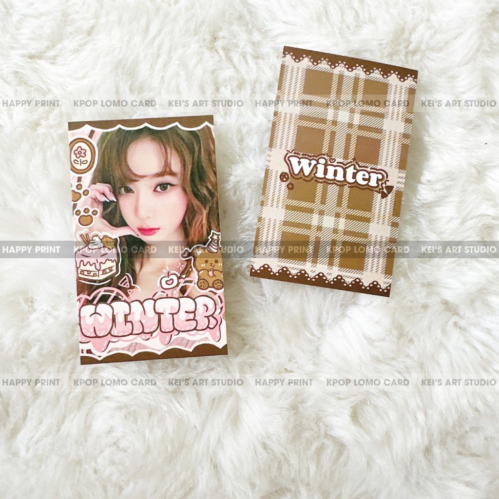 [GIÁ GOM 1 MẪU] Set 20 CÁI card des WINTER AESPA, thẻ ảnh thiết kế riêng