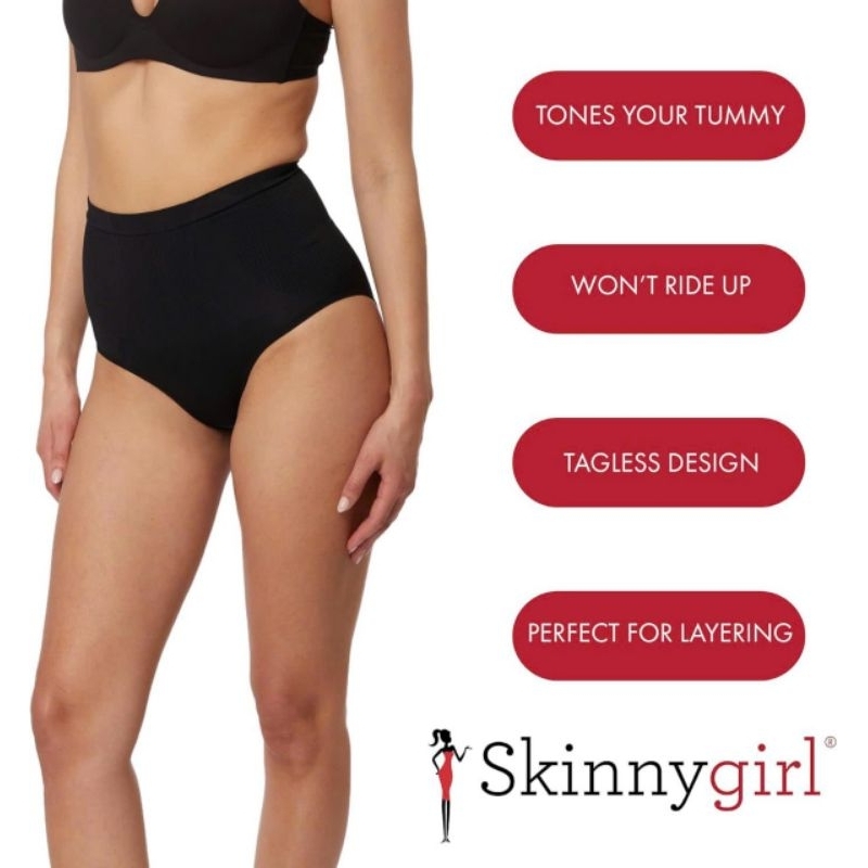 (BomoHouse) Combo 4 quần lót dệt gen bụng cạp cao SkinnyGirl* bigsize - dư xịn