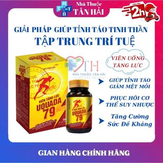 Viên tăng lực Uquada 79 giúp tăng cường sức khỏe, tăng cường sự tỉnh táo, giảm căng thẳng, mệt mỏi, Hộp 30 Viên