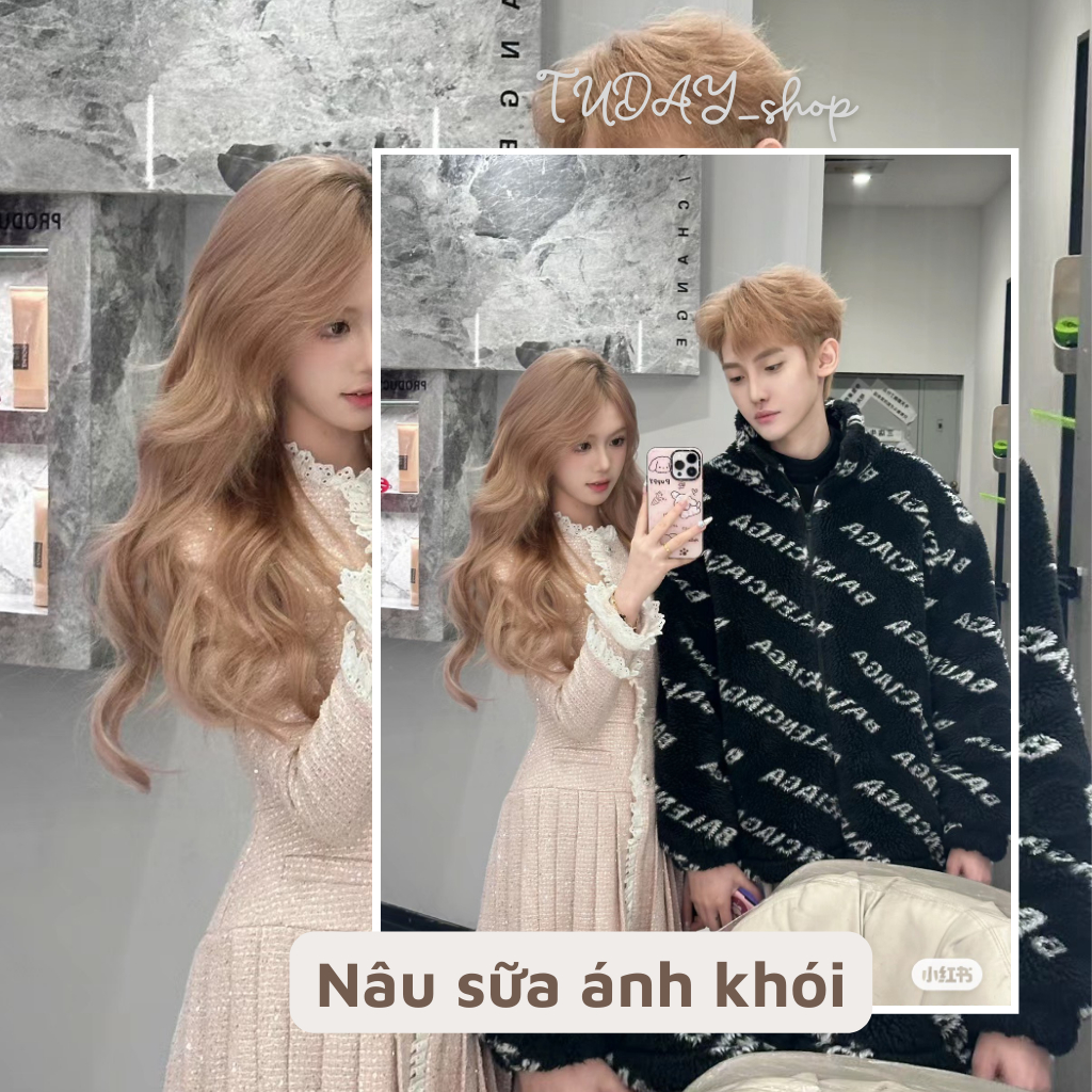 Thuốc Nhuộm Tóc Màu NÂU SỮA ÁNH KHÓI Nam Nữ | Tudayhair, Tudayhairs