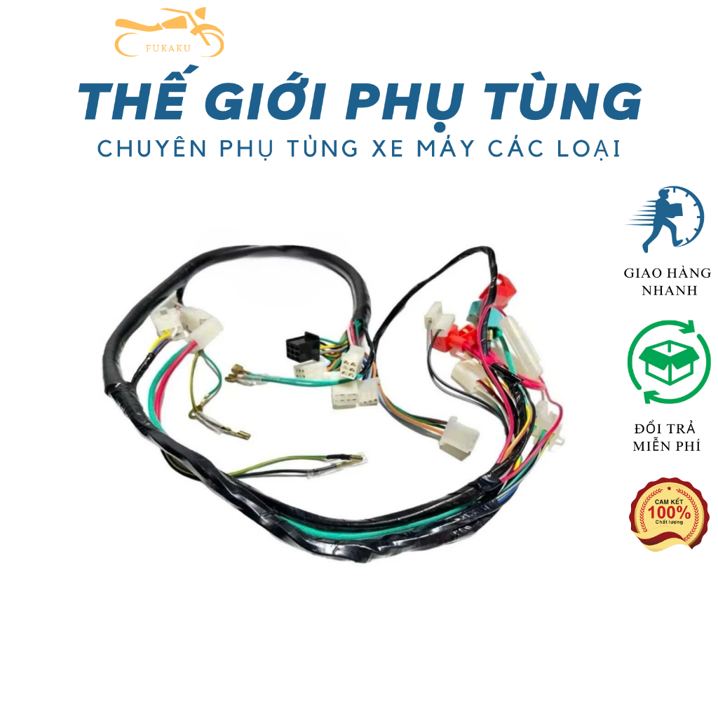 Dây Điện Sườn Wave 50cc Hàng Cao Cấp