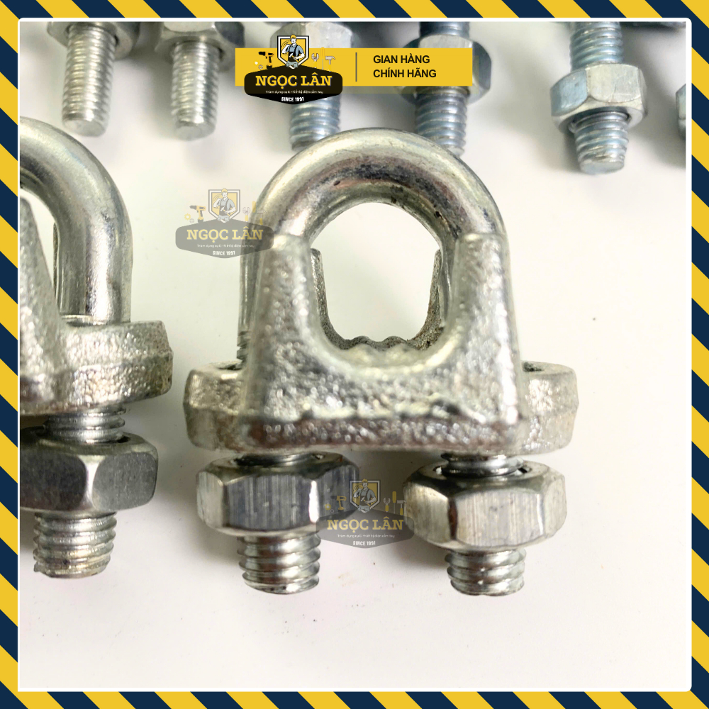 Ốc siết cáp, khóa cáp, cóc kẹp cáp xi trắng đủ số từ 3mm đến 12mm
