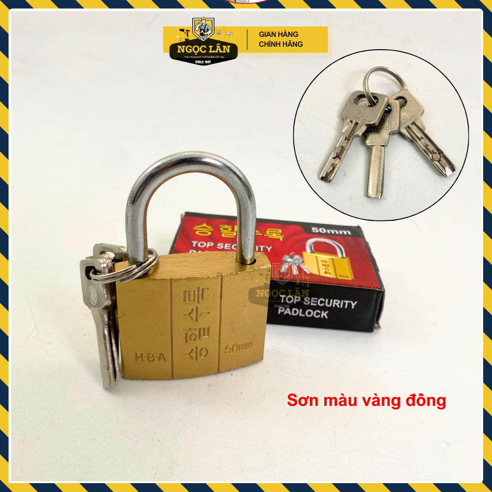 Khóa tri chìa muỗng, ổ khóa mạ vàng Hàn quốc khóa tủ, khóa cửa an tòan đủ cỡ 3p, 4p, 5p, 6p