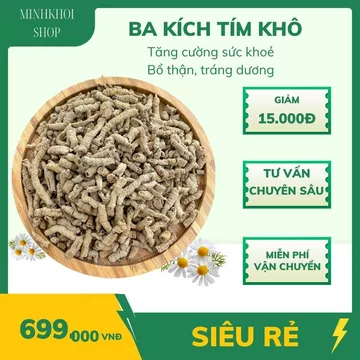 100g Ba Kích Tím Rừng sấy khô, Ba kích tím Quảng Ninh (Đã Rút Lõi) thơm ngon