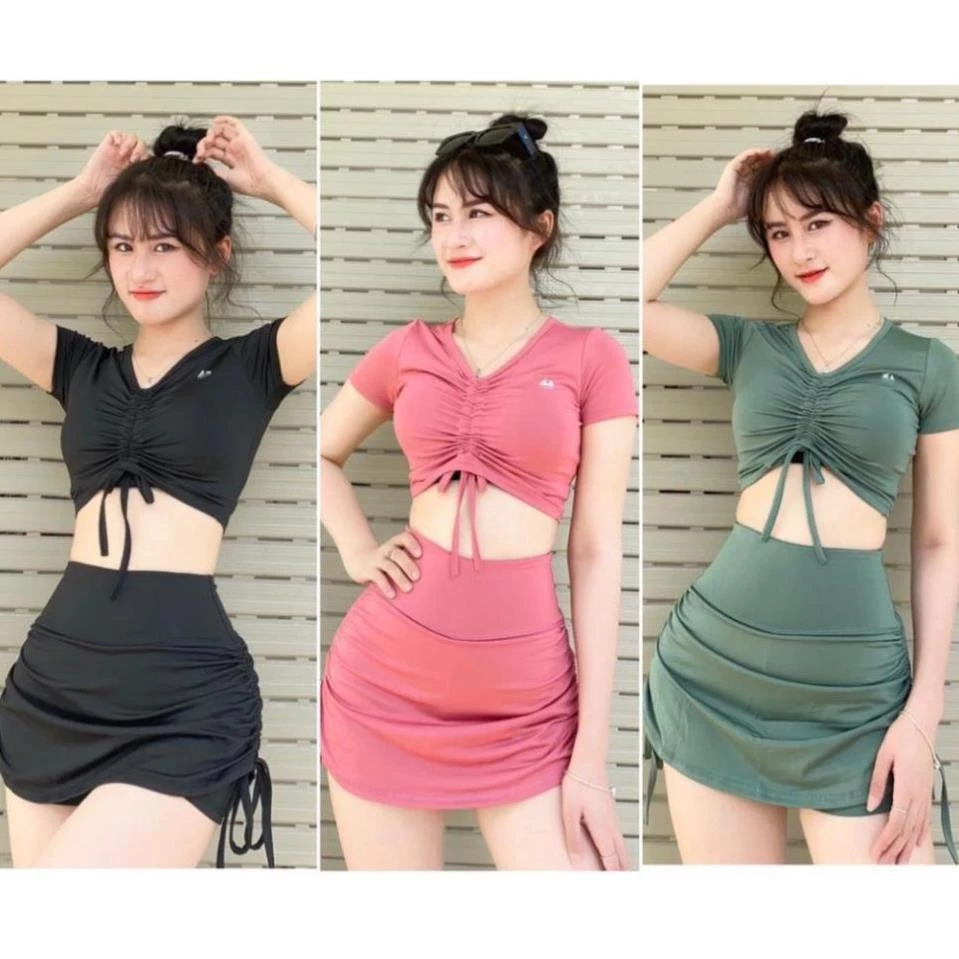 Bộ đồ thể thao nữ, quần rút sườn áo bra rút ngực bộ tập gym, yoga, erobic nữ, đi biển nữ...