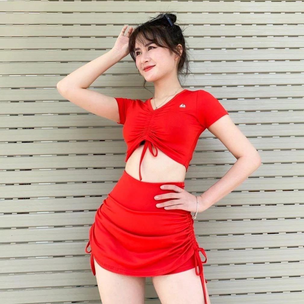 Bộ đồ thể thao nữ, quần rút sườn áo bra rút ngực bộ tập gym, yoga, erobic nữ, đi biển nữ...