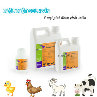 Thuốc thú y Interchemie Albenol 100 Oral tẩy giun sán cho trâu bò dê cừu gia súc gia cầm