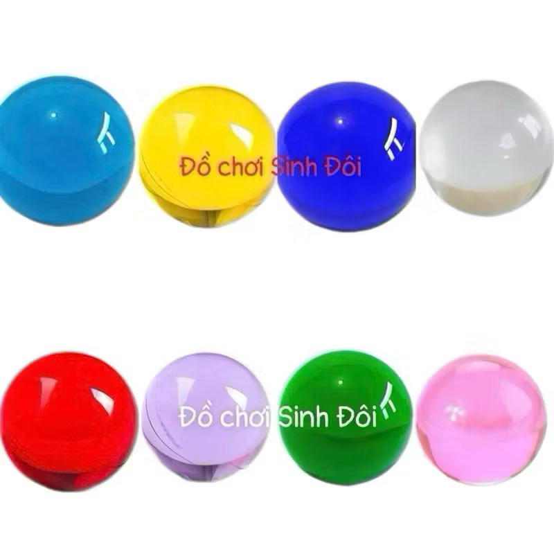 8 viên bi thuỷ tinh trong suốt loại đẹp 16mm - bi trang trí và sưu tầm ...