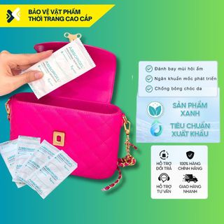 Gói hút ẩm túi xách Absorgel chống được hiện tượng mốc hôi bong tróc da
