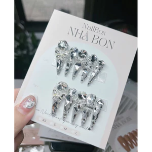 NAIL BOX THIẾT KẾ ĐÍNH ĐÁ CHARM 10 NGÓN FULL ĐÁ LẤP LÁNH
