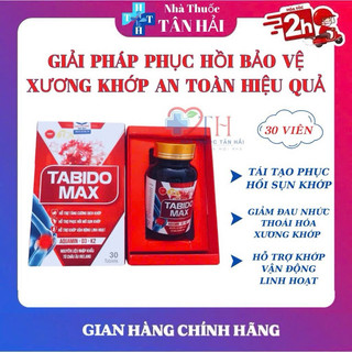 Tabido Max, viên uống bổ khớp, giúp tăng tiết dịch Khớp, phục hồi mô sụn, dùng cho người đau khớp, thoái hóa khớp