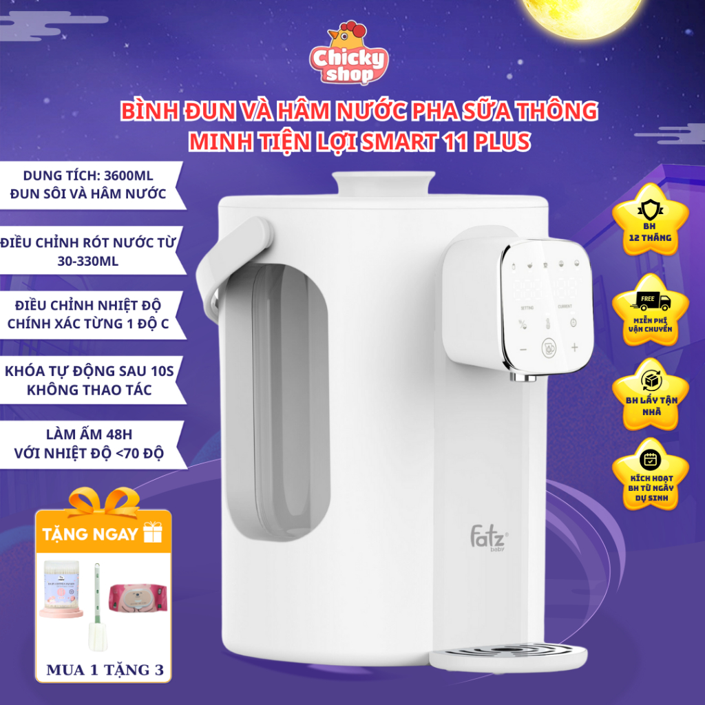 Ảnh Máy đun và hâm nước pha sữa thông minh tiện lợi Smart 11 Plus FATZBABY FB3835HB 1