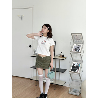 Áo Thun Nữ Mini Tee " HELLO KITTY " - Kraken Drk Hình In Dễ Thương Cotton Co dãn 4 chiều mềm mịn