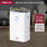 Máy hút ẩm 20 Lít FUJIHOME DH20W màng lọc HEPA loại bỏ vi khuẩn, sấy khô quần áo, BH 24 tháng — ảnh 3