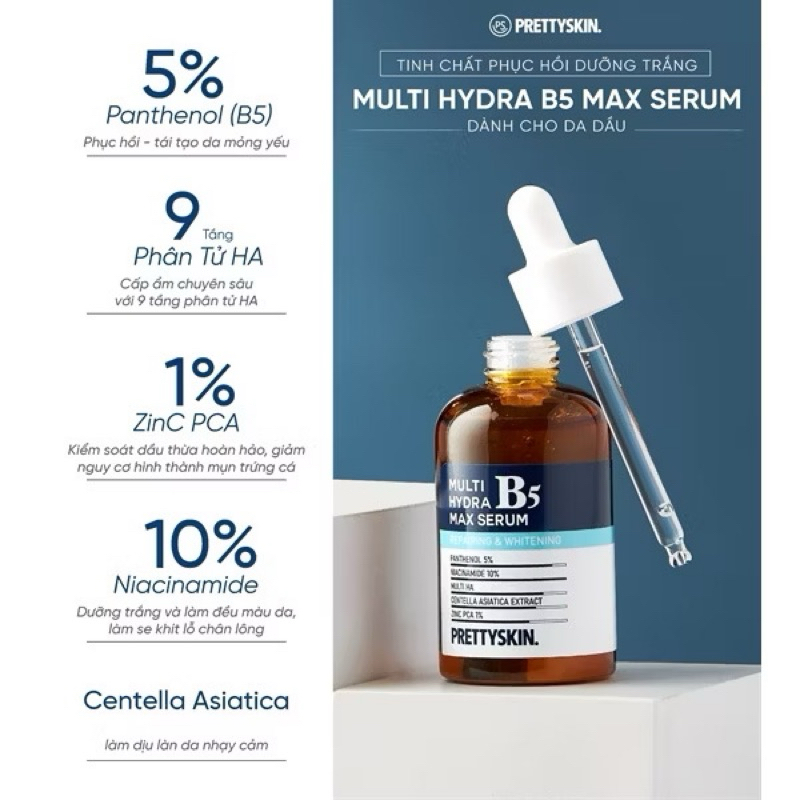 Tinh Chất Phục Hồi Da Prettyskin Hydra Max Serum B5 ( 50ml )