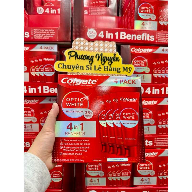 [HÀNG MỸ • ĐỦ BILL] Kem Đánh Răng • COLGATE • OPTIC WHITE • PLATINUM ...