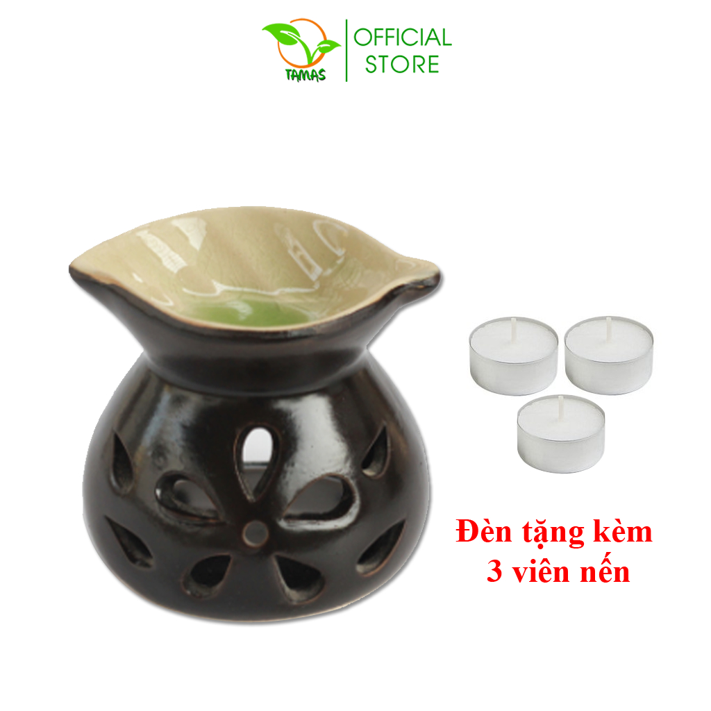 Ảnh Đèn Xông Tinh Dầu Bằng Nến Gốm Bát Tràng, Giúp Khuếch Tán Tinh Dầu, Khử Mùi, Làm Thơm Phòng 2