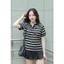 Áo polo nữ sọc ngang tay ngắn basic GILLEE mang phong cách Hàn Quốc chất liệu cotton thoáng mát, mềm mại FAP077