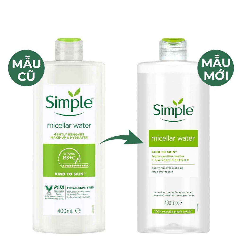 Nước tẩy trang Simple Kind to Skin Micellar Cleansing Water | BigBuy360 - bigbuy360.vn