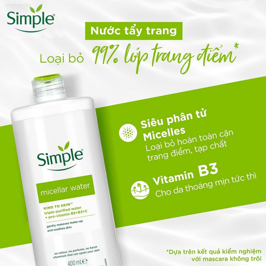 Nước tẩy trang Simple Kind to Skin Micellar Cleansing Water | BigBuy360 - bigbuy360.vn