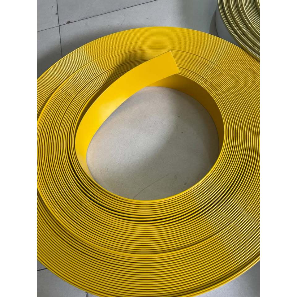 Gáy nhôm uốn chân chữ có gờ BEDO màu Vàng - Cuộn 50m dày 0.6mm, đủ bản 4cm 5cm 6cm 8cm làm chữ nổi quảng cáo