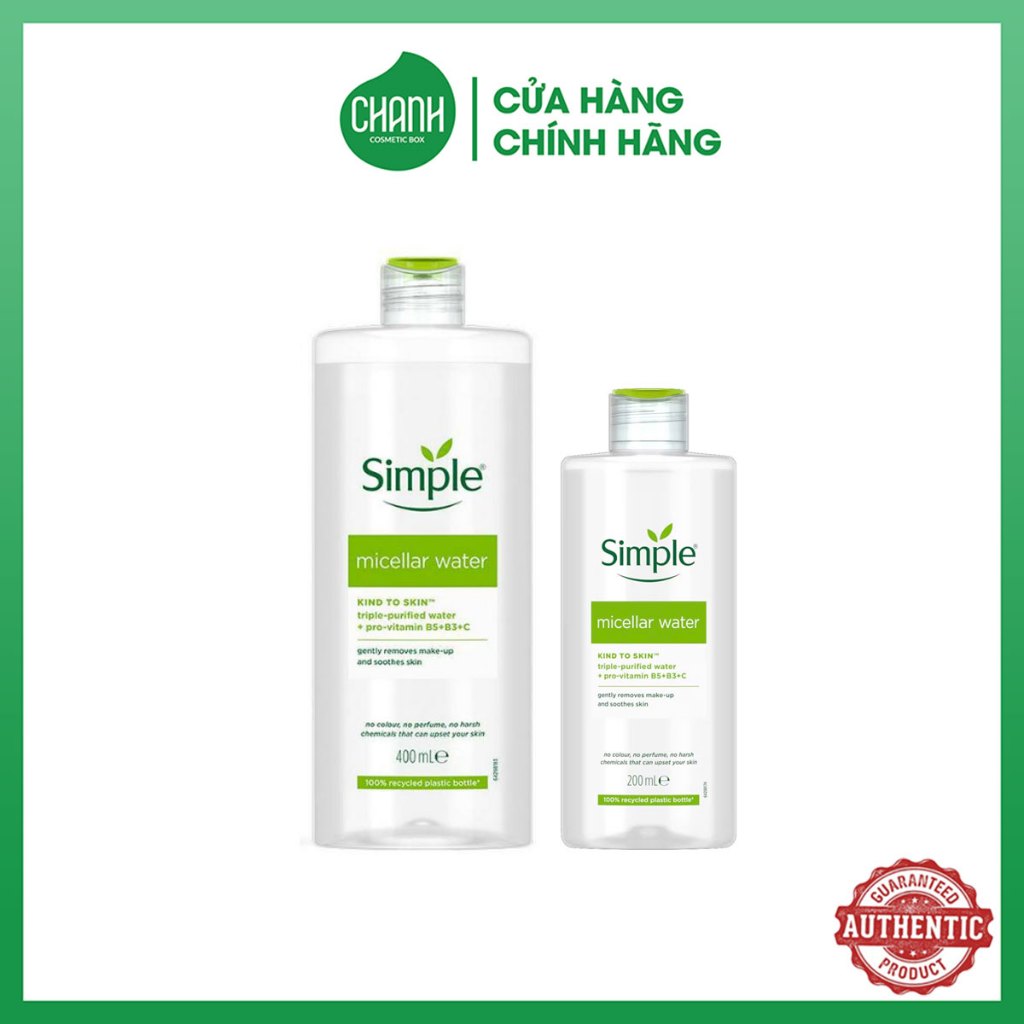 Nước tẩy trang Simple Kind to Skin Micellar Cleansing Water | BigBuy360 - bigbuy360.vn