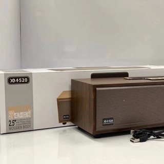 Loa Bluetooth XM 520 Bass Mạnh, Công Suất 20W Siêu Trầm , Thiết Kế Vỏ Gỗ Dạng Thanh Để Bàn