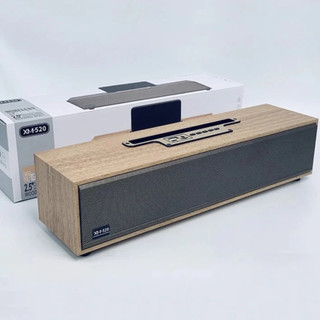 Loa Bluetooth XM 520 Bass Mạnh, Công Suất 20W Siêu Trầm , Thiết Kế Vỏ Gỗ Dạng Thanh Để Bàn