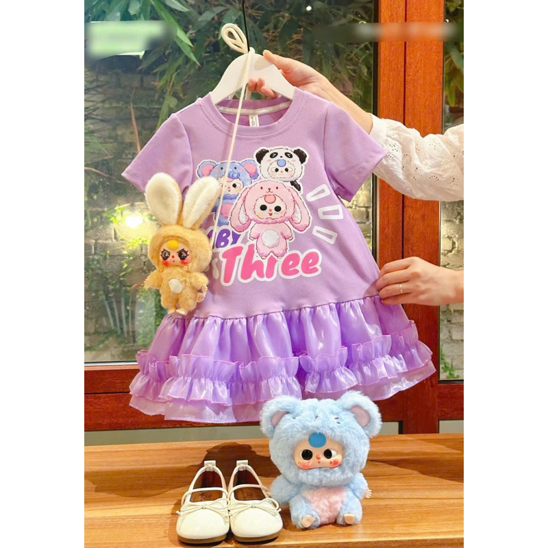 [Không kèm gấu] Váy baby three dáng đuôi cá xinh xắn cho bé gái 8-20kg