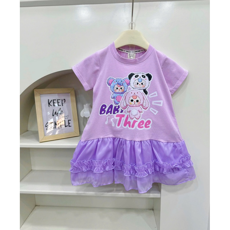 [Không kèm gấu] Váy baby three dáng đuôi cá xinh xắn cho bé gái 8-20kg