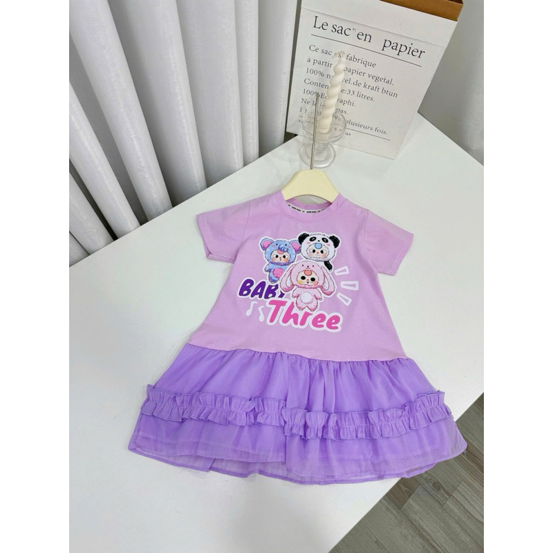 [Không kèm gấu] Váy baby three dáng đuôi cá xinh xắn cho bé gái 8-20kg