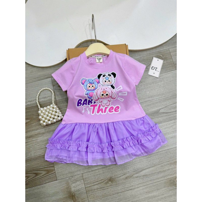 [Không kèm gấu] Váy baby three dáng đuôi cá xinh xắn cho bé gái 8-20kg