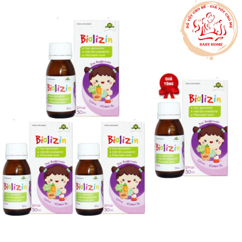 [Mua 3 tặng 1]Kẽm BIOLIZIN Bổ Sung Kẽm Hỗ Trợ Trẻ Ăn Ngon Miệng, Hỗ Trợ Tiêu Hóa chai 50ml date mới