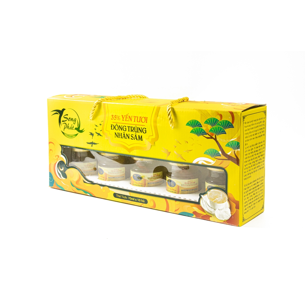 Hộp quà 10 hũ Tổ yến hộp quà mix vị Song Phát làm đẹp tự nhiên tăng sức đề kháng hồi phục sức khỏe