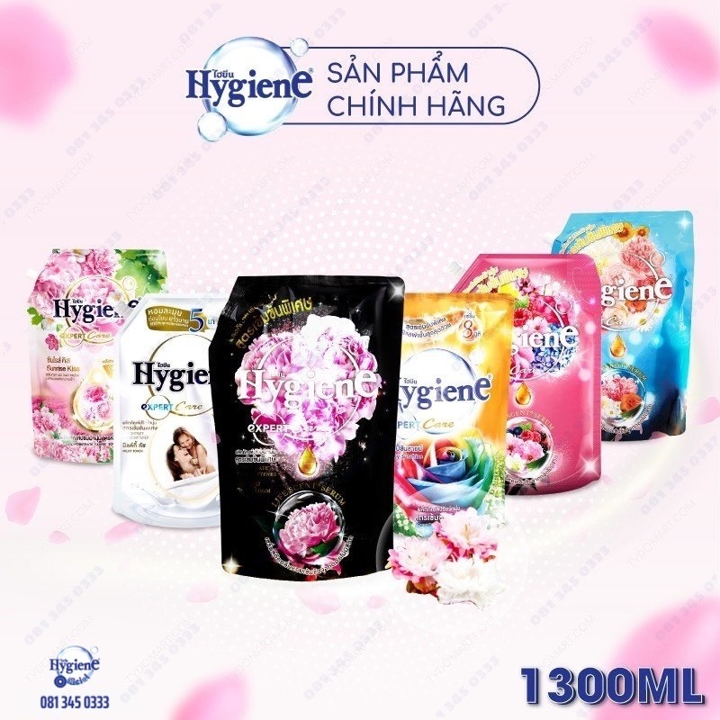 Nước xả vải Hygiene Thái Lan đậm đặc lưu hương lâu hương hoa tự nhiên chính hãng