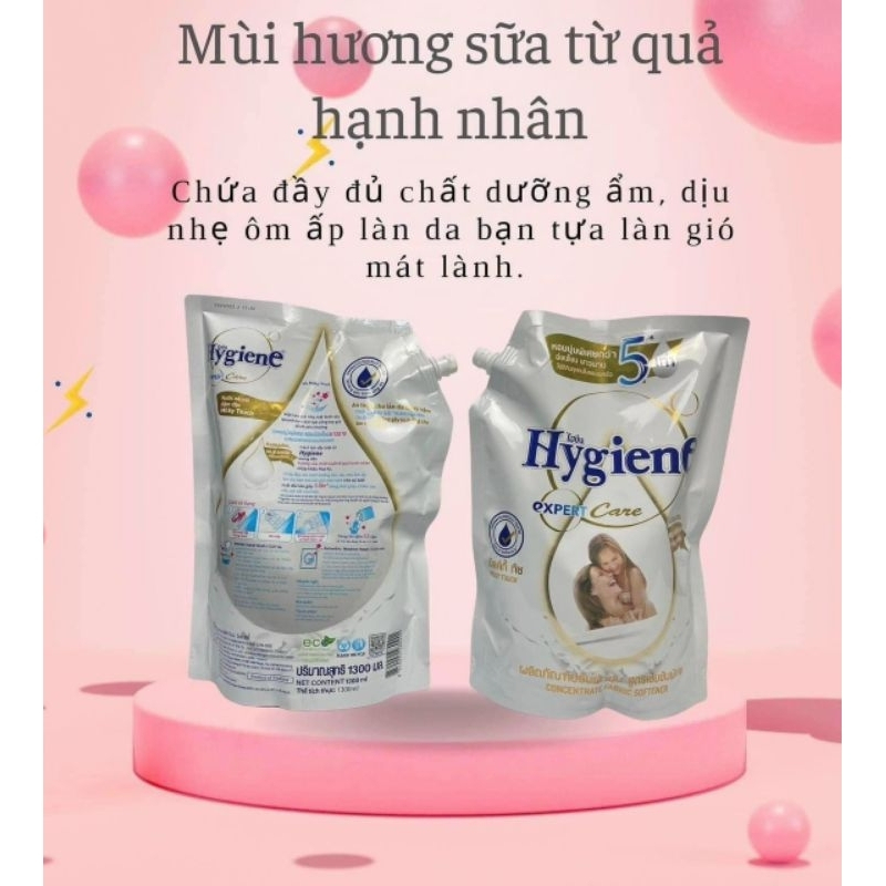 Nước xả vải Hygiene Thái Lan đậm đặc lưu hương lâu hương hoa tự nhiên chính hãng