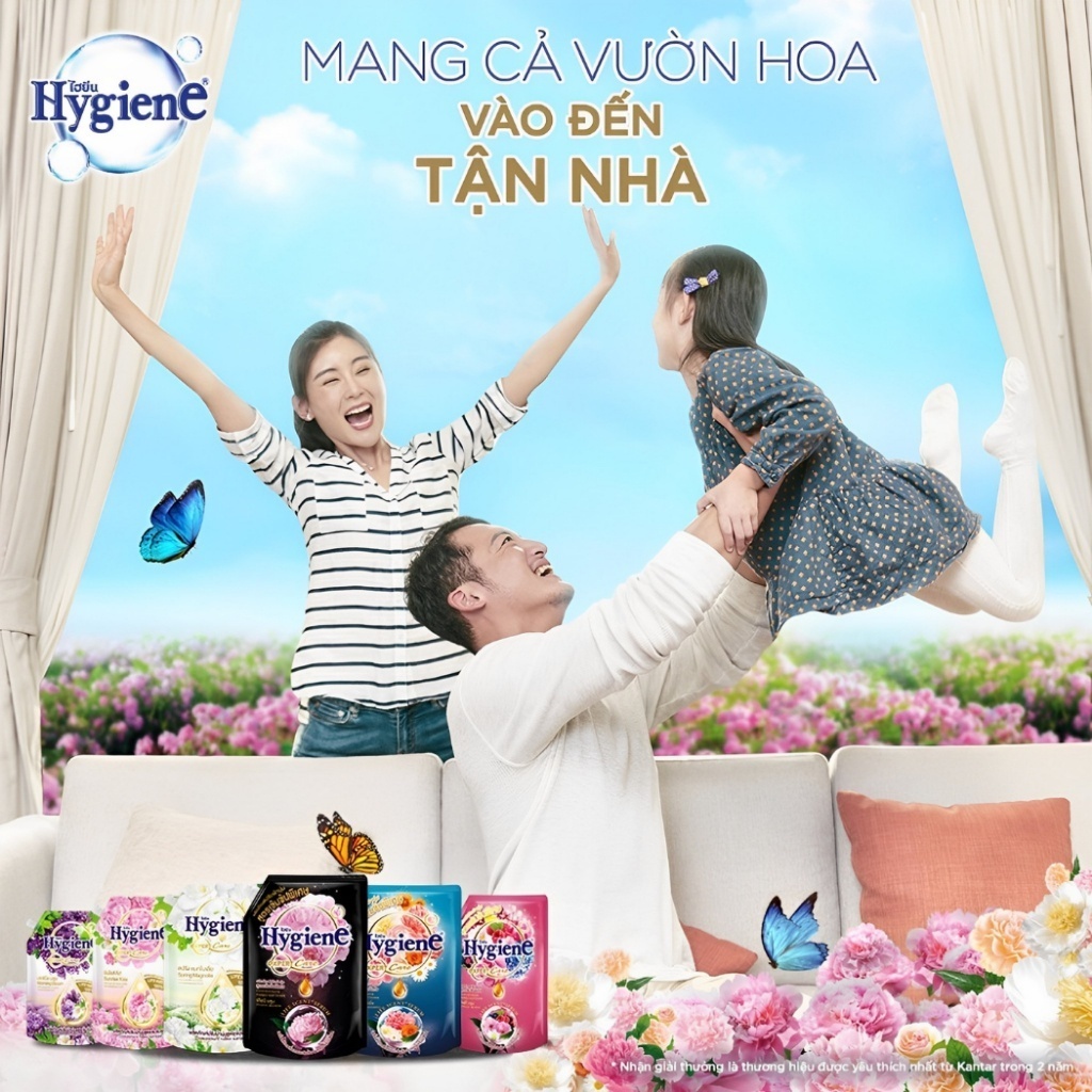 Nước xả vải Hygiene Thái Lan đậm đặc lưu hương lâu hương hoa tự nhiên chính hãng