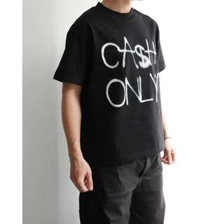 Áo thun MMESTLINE "CASH ONLY" form Boxy chất liệu Premium Cotton in lụa Trame