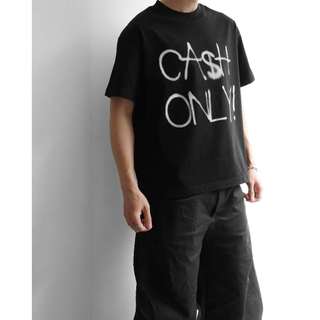 Áo thun MMESTLINE "CASH ONLY" form Boxy chất liệu Premium Cotton in lụa Trame