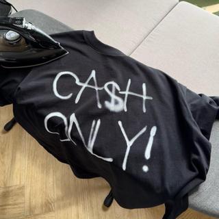 Áo thun MMESTLINE "CASH ONLY" form Boxy chất liệu Premium Cotton in lụa Trame