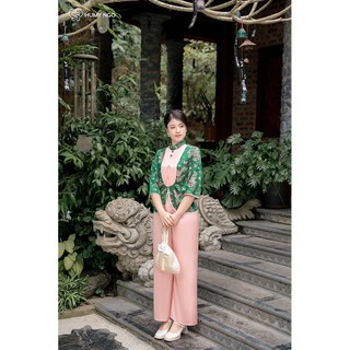Pháp phục UYỂN, đồ lam lễ chùa thiết kế gấm hoa tay lỡ mềm mại KHÔNG kèm charm ngọc - DESIGNED BY HUMY NGO [119]